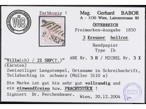 ° Δ AUSTRIA. 1850-59. SELECCIÓN de 14 sellos en usado con ma