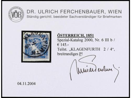 ° Δ AUSTRIA. 1850-59. SELECCIÓN de 14 sellos en usado con ma