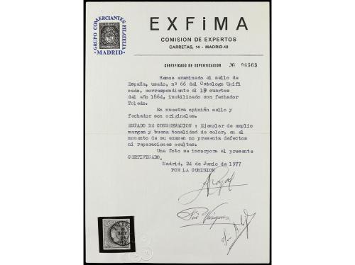 ° ESPAÑA. Ed. 66. 19 cuartos lila. Mat. TOLEDO / (13). PRECI