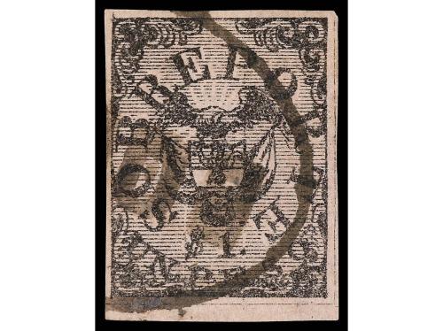 ° COLOMBIA. Yv. T3/5. 1865. SOBREPORTE. Serie completa de tr