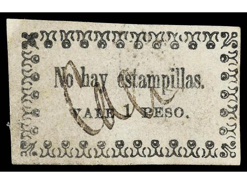 COLOMBIA. (1870 ca.). CALI. Sellos de 10 ctvos. y 1 peso con