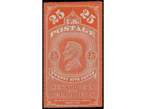 (*) ESTADOS UNIDOS. Yv. P-1/3. 1865. PERIÓDICOS. Serie compl