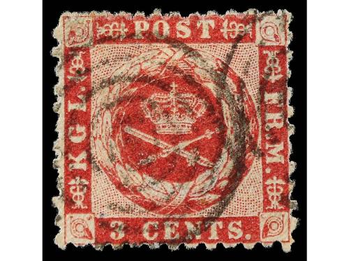 ° ANTILLAS DANESAS. Yv. 3/4. 1871. 3 cents carmín y 4 cents.