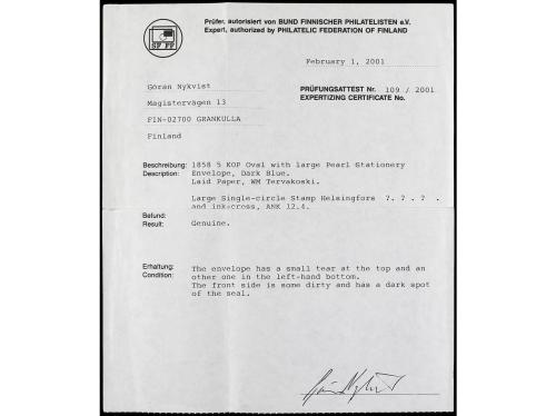 ° FINLANDIA. 1860-80. Tres páginas de álbum con sellos usado