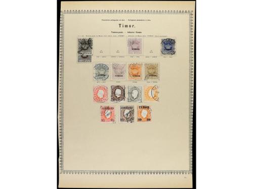 */° COLONIAS PORTUGUESAS. 1871-85. MACAO, INDIA, TIMOR, ANGO