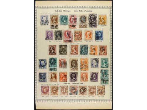 ESTADOS UNIDOS. 1847-1885. Veinte páginas de álbum con sello