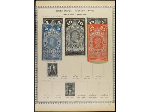 ESTADOS UNIDOS. 1847-1885. Veinte páginas de álbum con sello