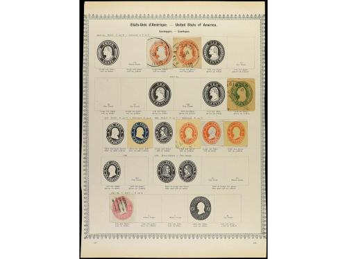 ESTADOS UNIDOS. 1847-1885. Veinte páginas de álbum con sello