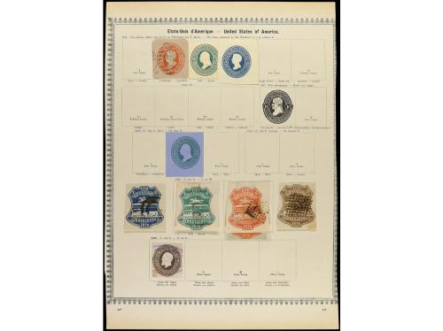 ESTADOS UNIDOS. 1847-1885. Veinte páginas de álbum con sello