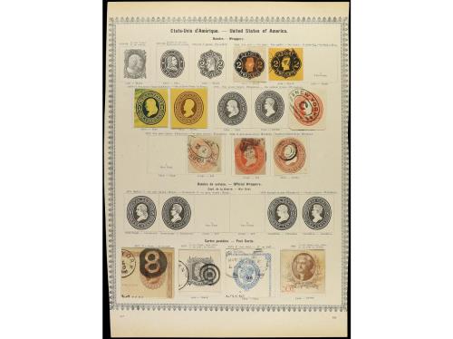 ESTADOS UNIDOS. 1847-1885. Veinte páginas de álbum con sello