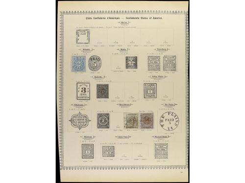 ESTADOS UNIDOS. 1847-1885. Veinte páginas de álbum con sello