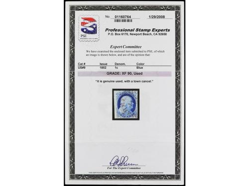 ESTADOS UNIDOS. 1847-1885. Veinte páginas de álbum con sello