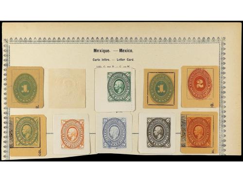 ° MEXICO. 1857-85. Seis páginas de álbum con sellos usados, 
