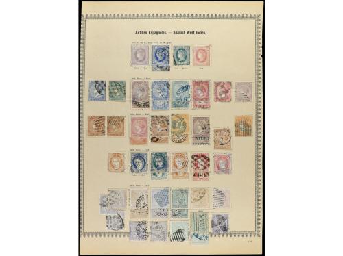 ° CUBA. Siete páginas de álbum con sellos usados con precios