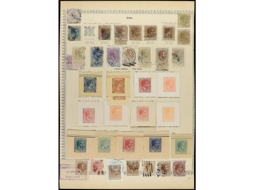 ° CUBA. Siete páginas de álbum con sellos usados con precios