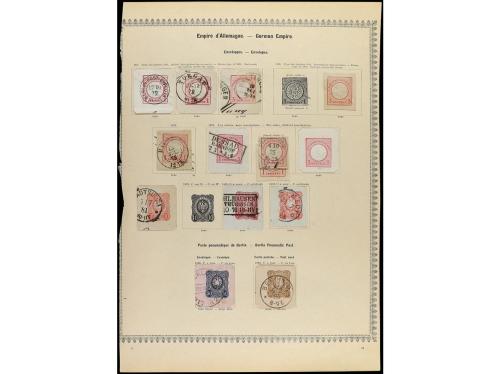 ° ALEMANIA. 1871-80. Tres páginas de álbum con sellos usados
