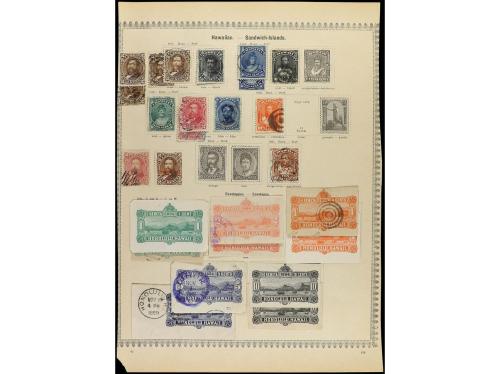 */° HAWAI. 1853-85. Tres páginas de álbum con sellos nuevos 