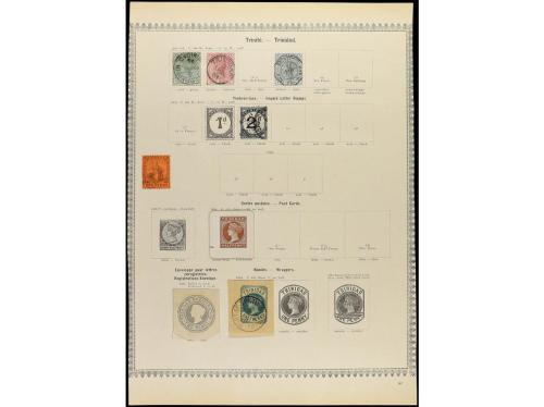 */° COLONIAS INGLESAS. 1850-85. Conjunto de 31 páginas de ál