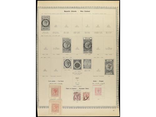 */° COLONIAS INGLESAS. 1850-85. Conjunto de 31 páginas de ál