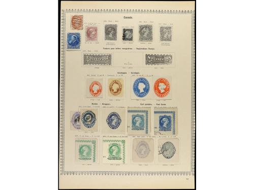° CANADA. 1851-93. Dos páginas de álbum con sellos usados, t