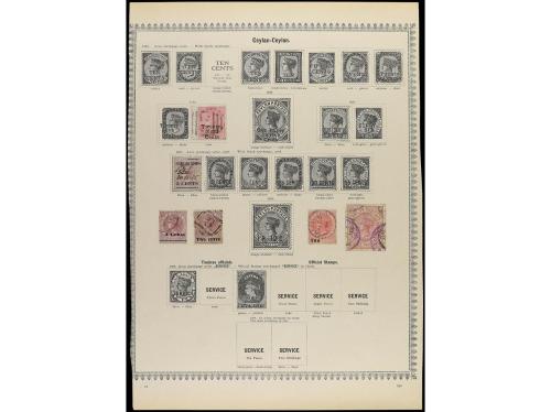 */° CEILAN. 1857-85. Cinco páginas de álbum con sellos nuevo