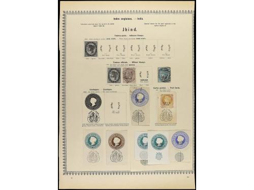 */° ESTADOS INDIOS. 1860-1890. Trece páginas de álbum con se