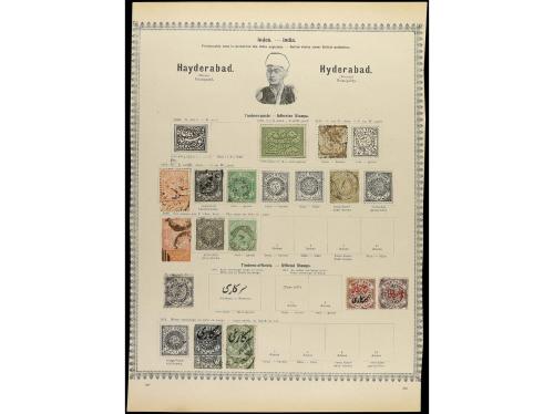 */° ESTADOS INDIOS. 1860-1890. Trece páginas de álbum con se