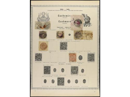 */° ESTADOS INDIOS. 1860-1890. Trece páginas de álbum con se