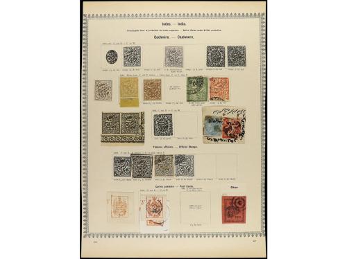 */° ESTADOS INDIOS. 1860-1890. Trece páginas de álbum con se