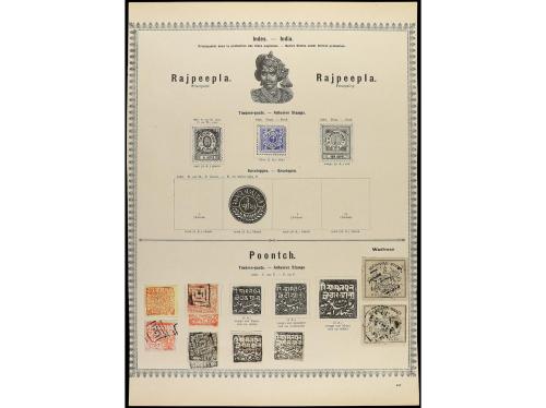 */° ESTADOS INDIOS. 1860-1890. Trece páginas de álbum con se