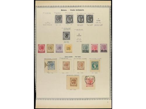 */° COLONIAS INGLESAS. 1867-90. MALACCA y BANGKOK. Tres pági