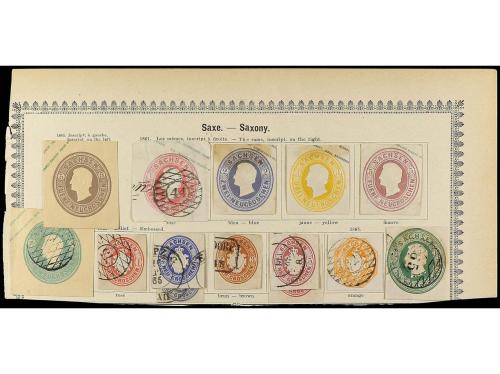 ALEMANIA ANTIGUOS ESTADOS: SAJONIA. 1851-63. Dos páginas de 