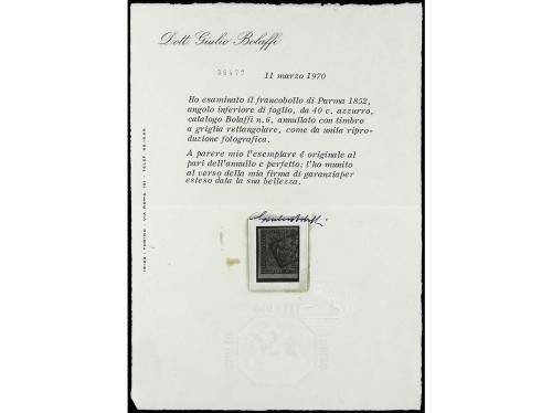 ° ITALIA ANTIGUOS ESTADOS: PARMA. 1852-59. Página de álbum c