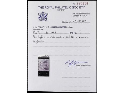 MALTA. 1860-85. Página de álbum con sellos en usado también 