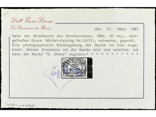 ° ITALIA ANTIGUOS ESTADOS: ESTADOS PONTIFICIOS. Yv. 10A. 186