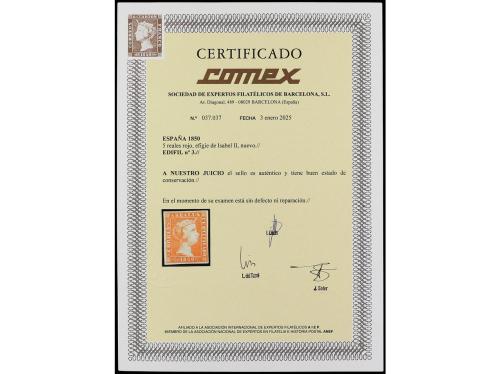 ** ESPAÑA. Ed. 3. 5 reales rojo, color fresco conservando to