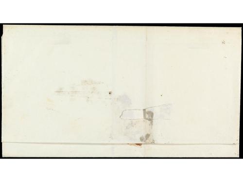 ✉ ESPAÑA. Ed. 6. 1851. VILLAGARCIA a SANTIAGO. 6 cuartos neg