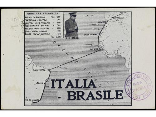✉ ITALIA. 1930. TARJETA POSTAL conmemorativa de la CROCEIRA 
