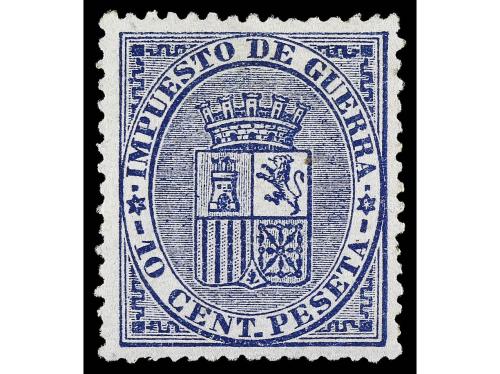 ** ESPAÑA. Ed. 142. 10 céntimos azul, color intenso y muy bi