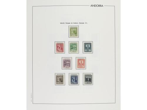 LOTES y COLECCIONES. ANDORRA. Colección en álbum con hojas E