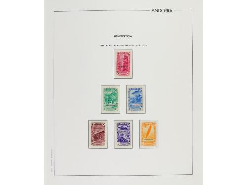 LOTES y COLECCIONES. ANDORRA. Colección en álbum con hojas E