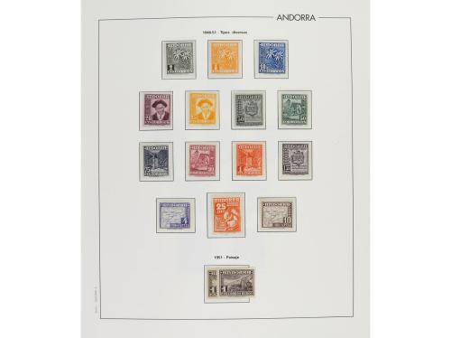 LOTES y COLECCIONES. ANDORRA. Colección en álbum con hojas E
