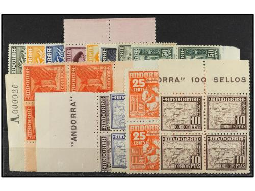 ** ANDORRA. Ed. 45/58 (4). SERIE COMPLETA. 14 valores en blo