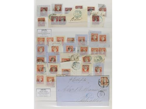 LOTES y COLECCIONES. 1855-1940. ESPAÑA. HISTORIA POSTAL y MA