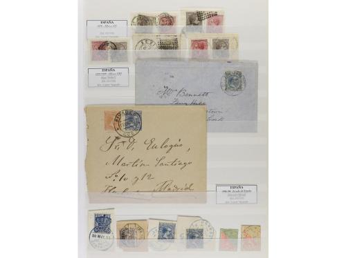 LOTES y COLECCIONES. 1855-1940. ESPAÑA. HISTORIA POSTAL y MA