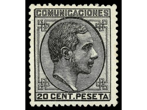 * ESPAÑA. Ed. 193. 20 céntimos negro. Muy bien centrado. Inc
