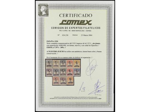 * ESPAÑA. Ed. 297/309s. SERIE COMPLETA SIN DENTAR. Muy bonit