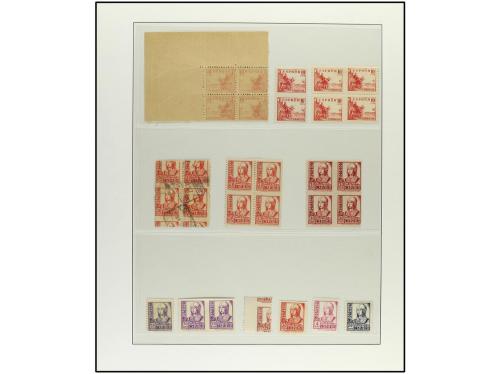 **/*/° ESPAÑA. Ed. 814/29. Conjunto montado en hoja de álbum