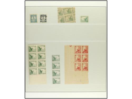 **/*/° ESPAÑA. Ed. 814/29. Conjunto montado en hoja de álbum