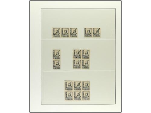 **/*/° ESPAÑA. Ed. 814/29. Conjunto montado en hoja de álbum